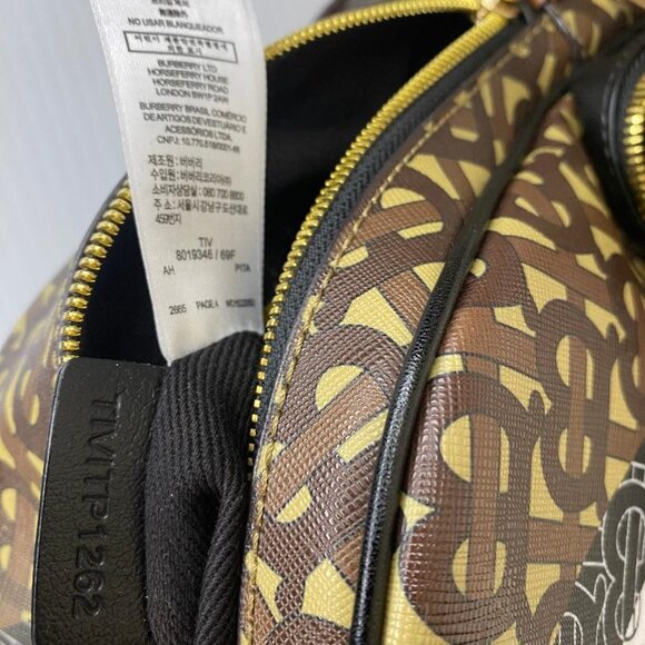 Burberry Backpack Brown E Canvas w/ Printed TB Motif- Never Worn main image 3